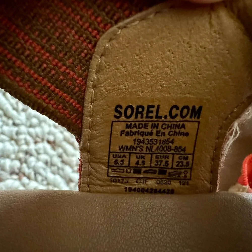 SOREL Women's Red Platform Sandals